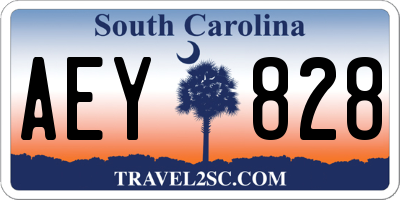 SC license plate AEY828