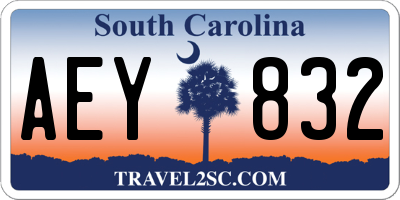 SC license plate AEY832