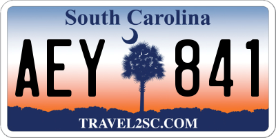 SC license plate AEY841