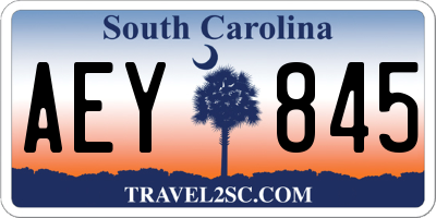 SC license plate AEY845