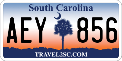 SC license plate AEY856