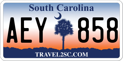SC license plate AEY858