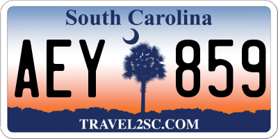 SC license plate AEY859