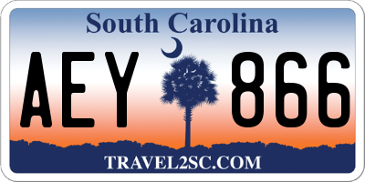 SC license plate AEY866