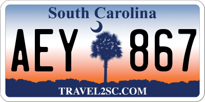 SC license plate AEY867