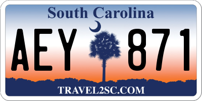 SC license plate AEY871