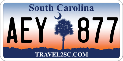 SC license plate AEY877