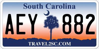SC license plate AEY882