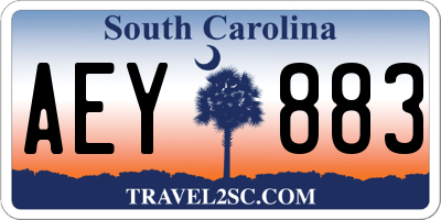 SC license plate AEY883