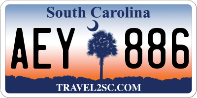 SC license plate AEY886