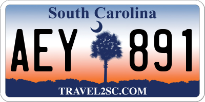 SC license plate AEY891