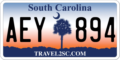 SC license plate AEY894