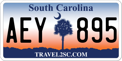 SC license plate AEY895