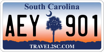 SC license plate AEY901