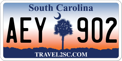 SC license plate AEY902
