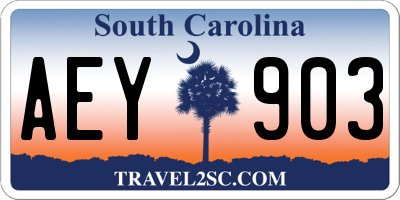 SC license plate AEY903