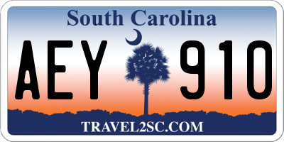 SC license plate AEY910