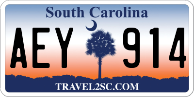 SC license plate AEY914