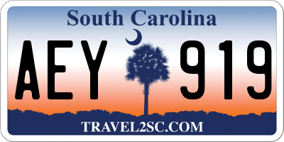 SC license plate AEY919