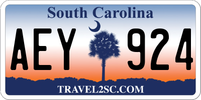 SC license plate AEY924