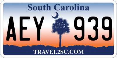 SC license plate AEY939