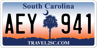 SC license plate AEY941