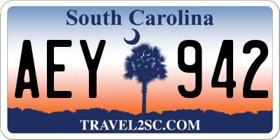 SC license plate AEY942
