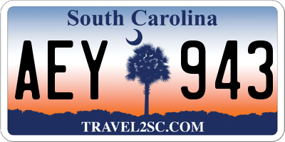 SC license plate AEY943