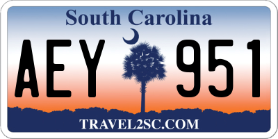 SC license plate AEY951