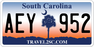 SC license plate AEY952