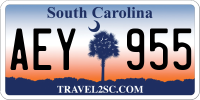 SC license plate AEY955