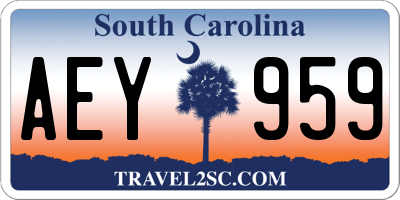 SC license plate AEY959
