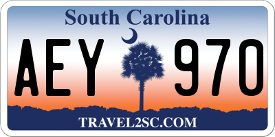 SC license plate AEY970