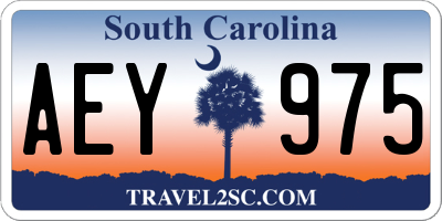 SC license plate AEY975