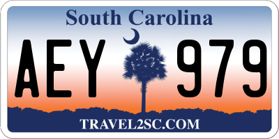 SC license plate AEY979