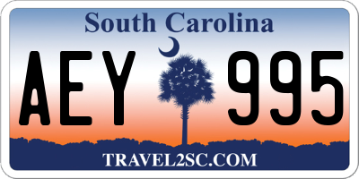 SC license plate AEY995