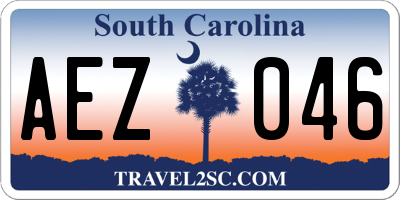 SC license plate AEZ046