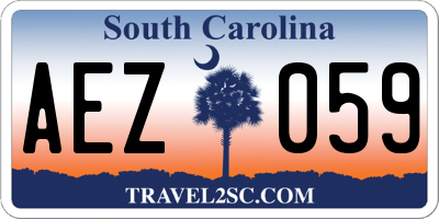 SC license plate AEZ059