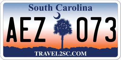SC license plate AEZ073