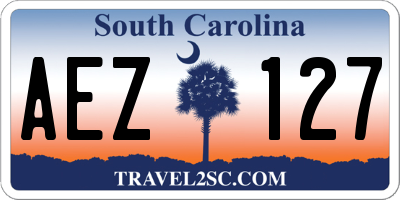 SC license plate AEZ127