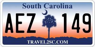 SC license plate AEZ149