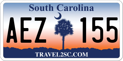 SC license plate AEZ155