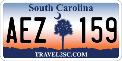 SC license plate AEZ159