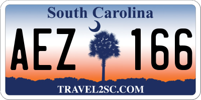 SC license plate AEZ166