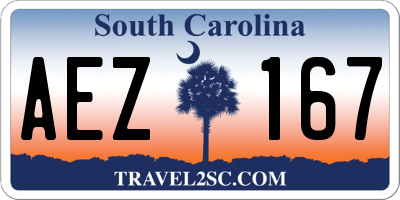 SC license plate AEZ167