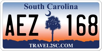 SC license plate AEZ168