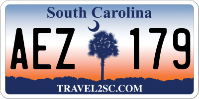SC license plate AEZ179