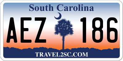 SC license plate AEZ186