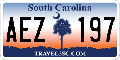 SC license plate AEZ197