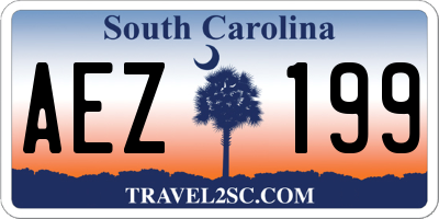 SC license plate AEZ199